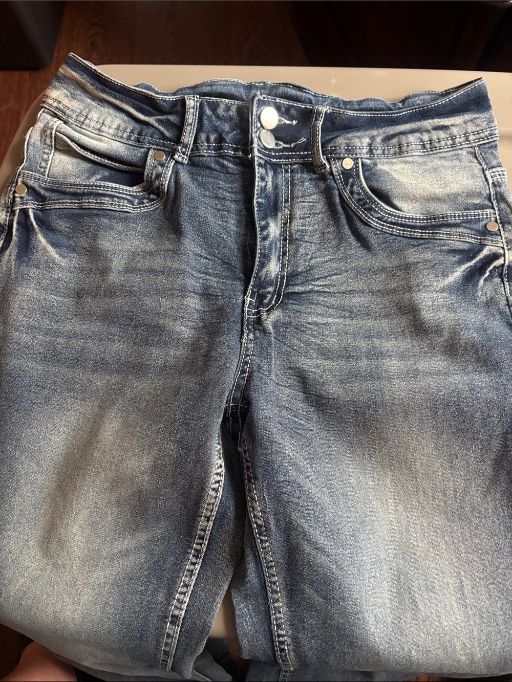 Men's Light Blue Washed Jeans